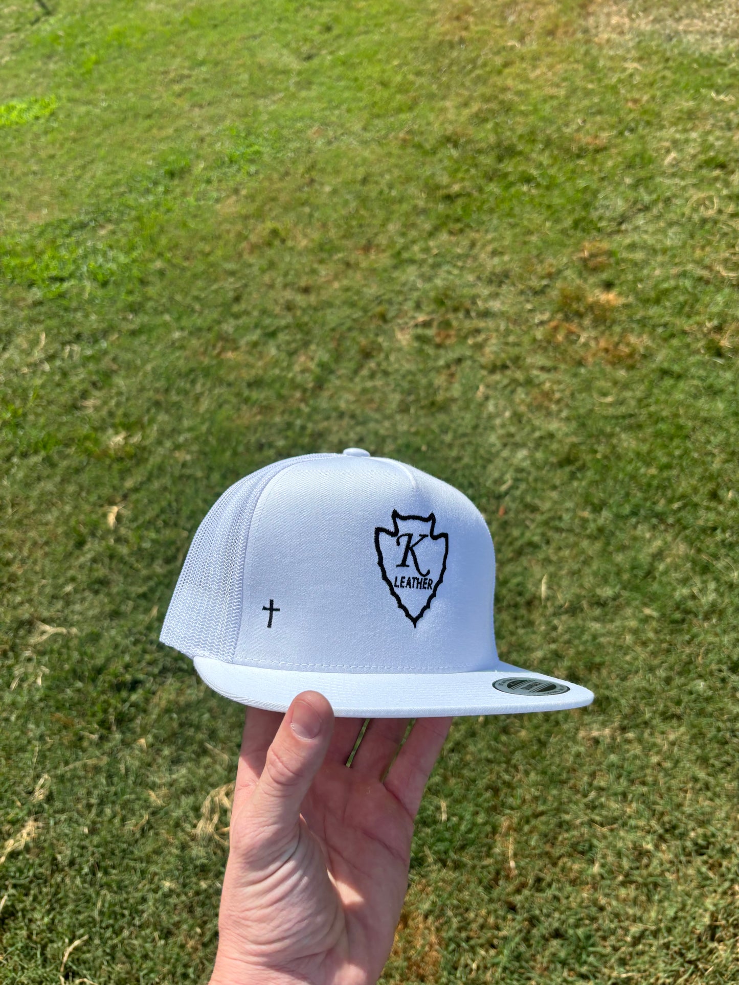 White trucker cap