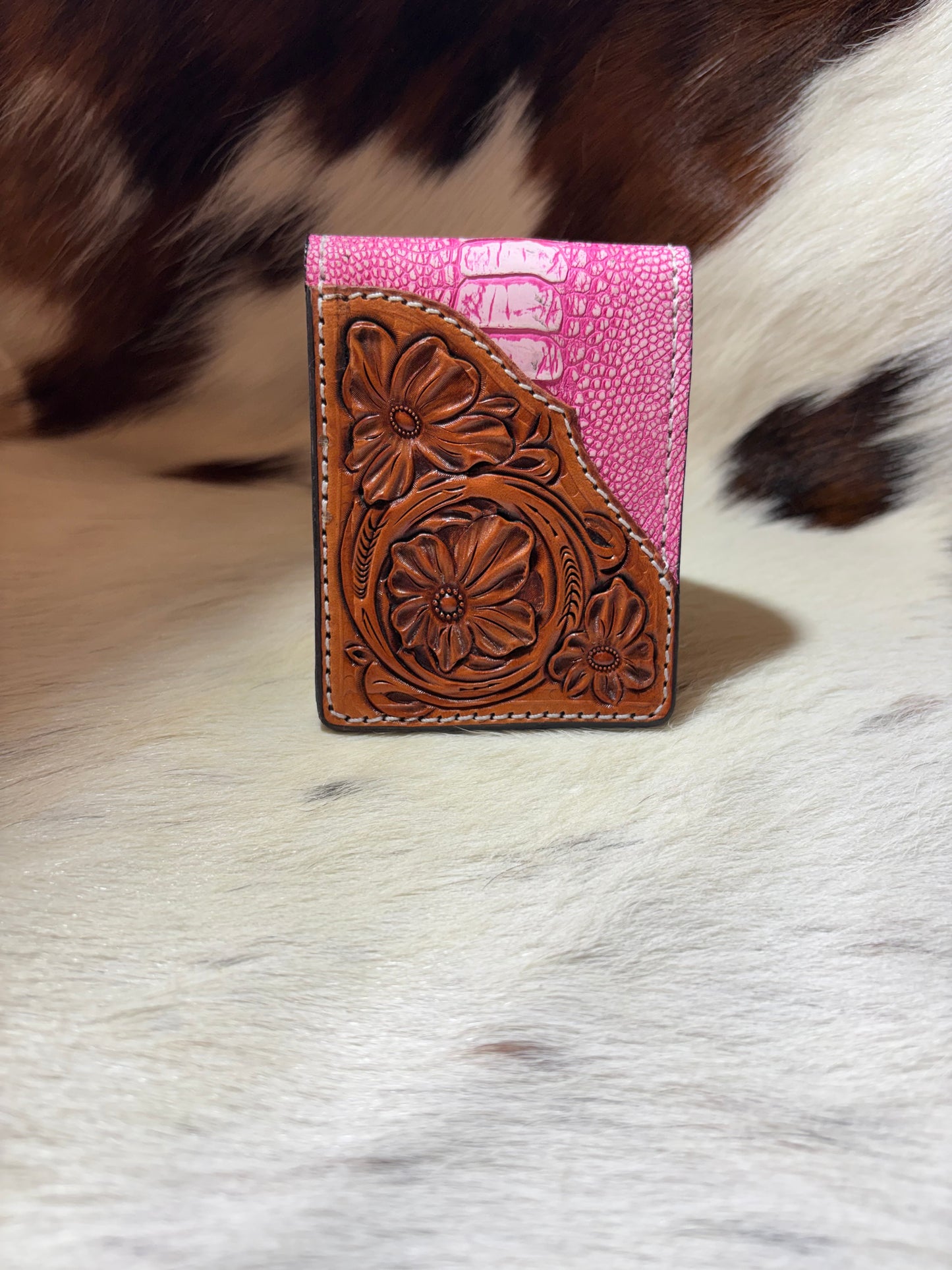 Floral x exotic money clip