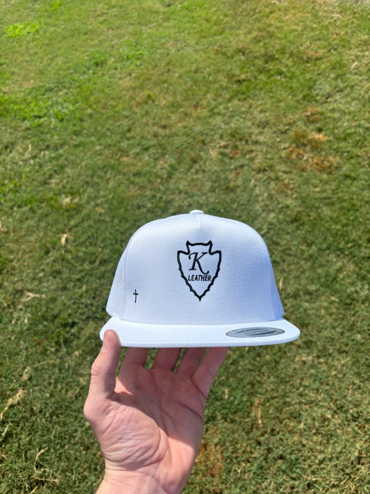 White trucker cap