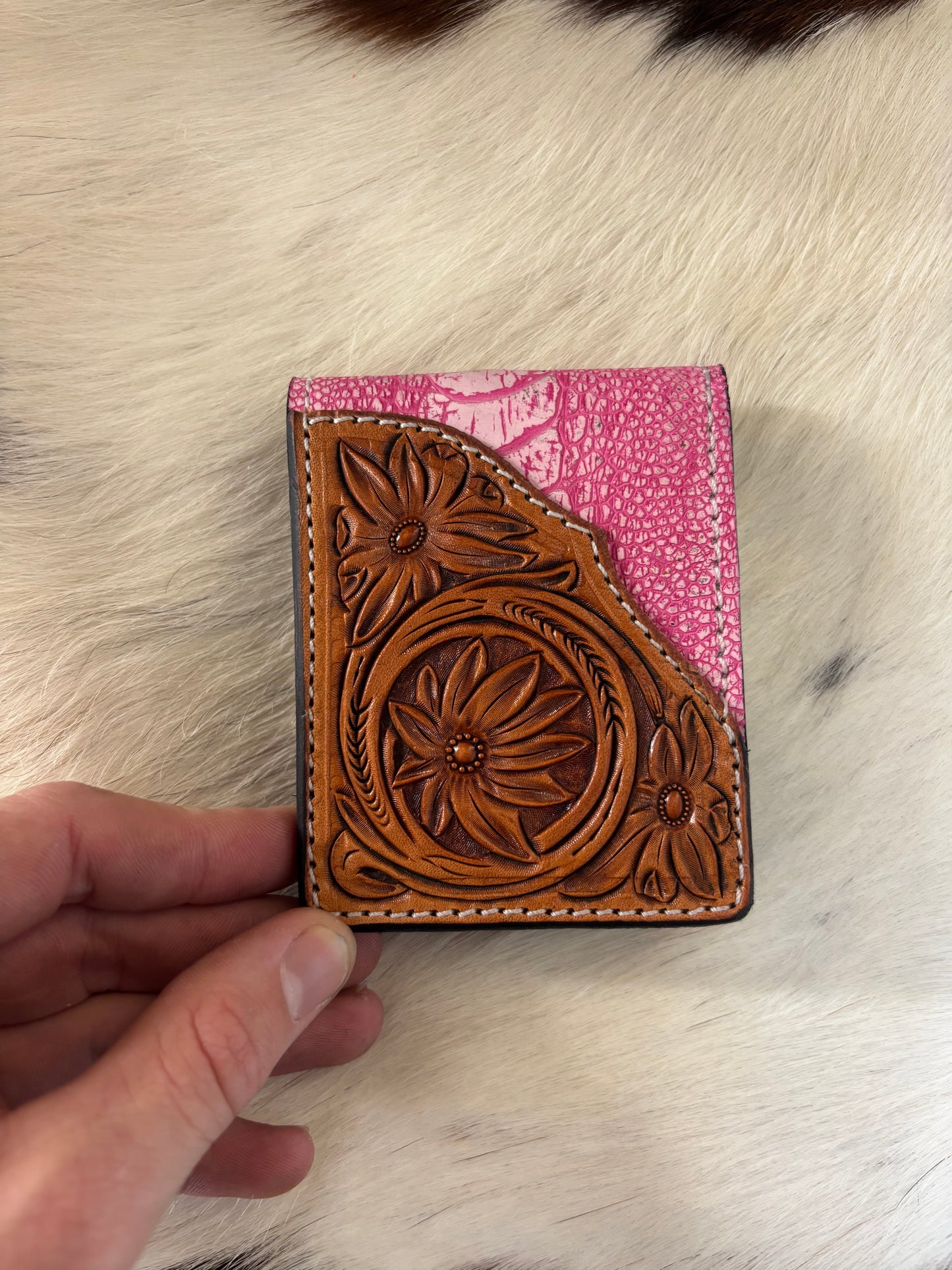 Floral x exotic money clip